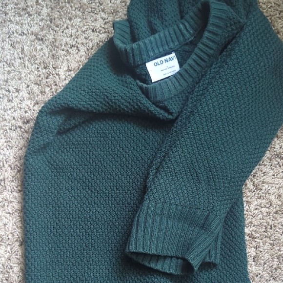 Old Navy Green Turtleneck Sweater Chunky Knit - Picture 1 of 2